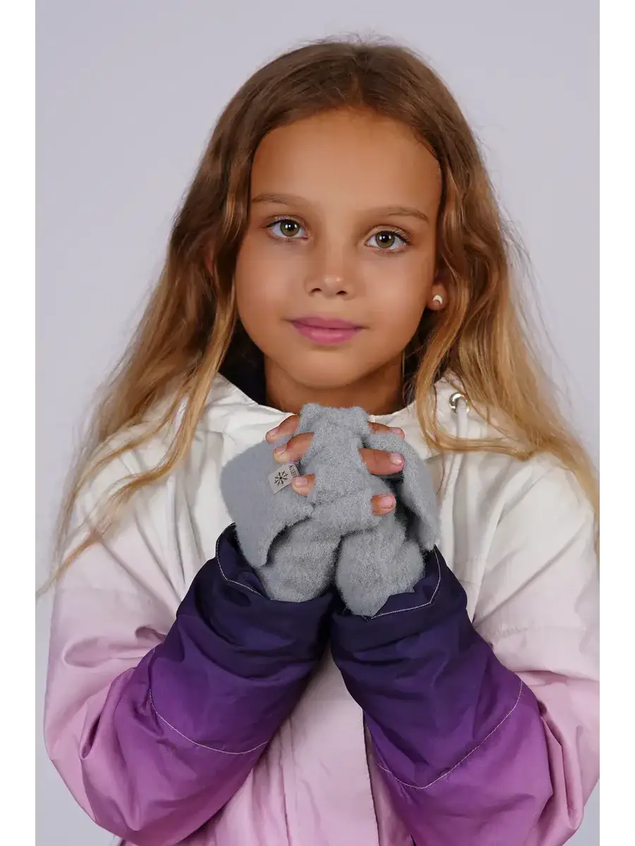 Gant Mitaine Enfant Gris