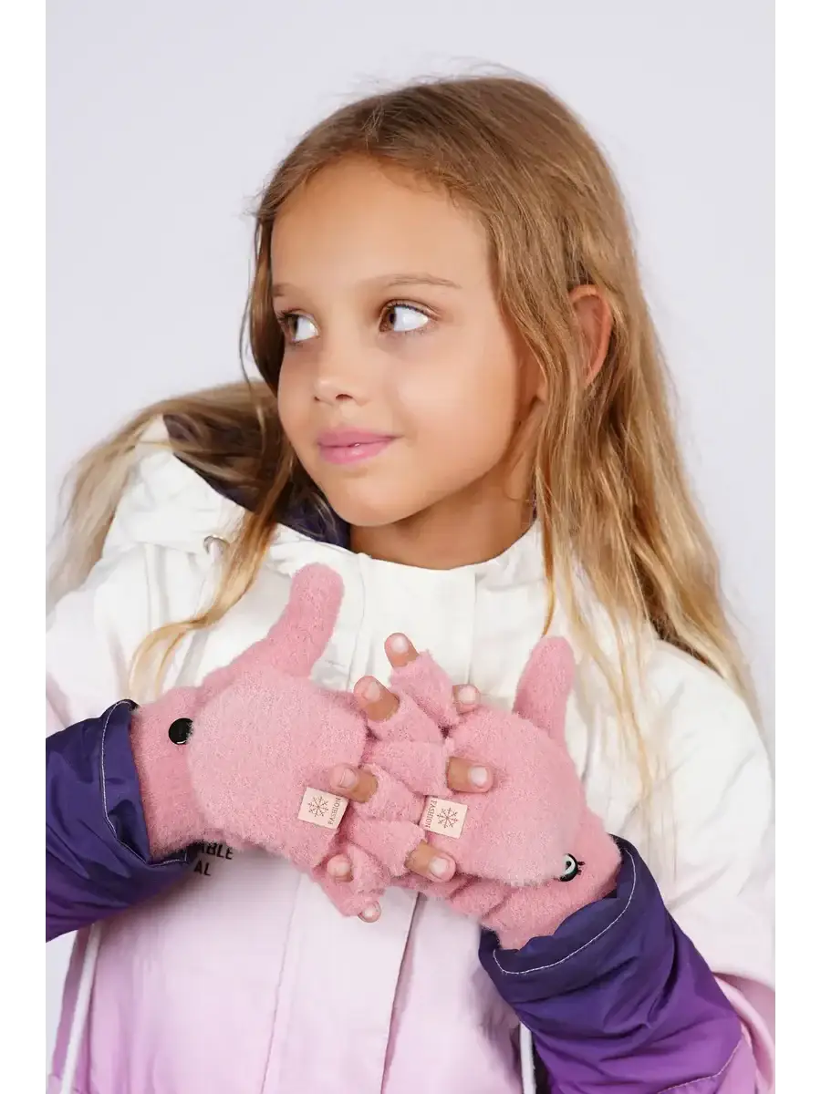 Gant Mitaine Enfant Rose
