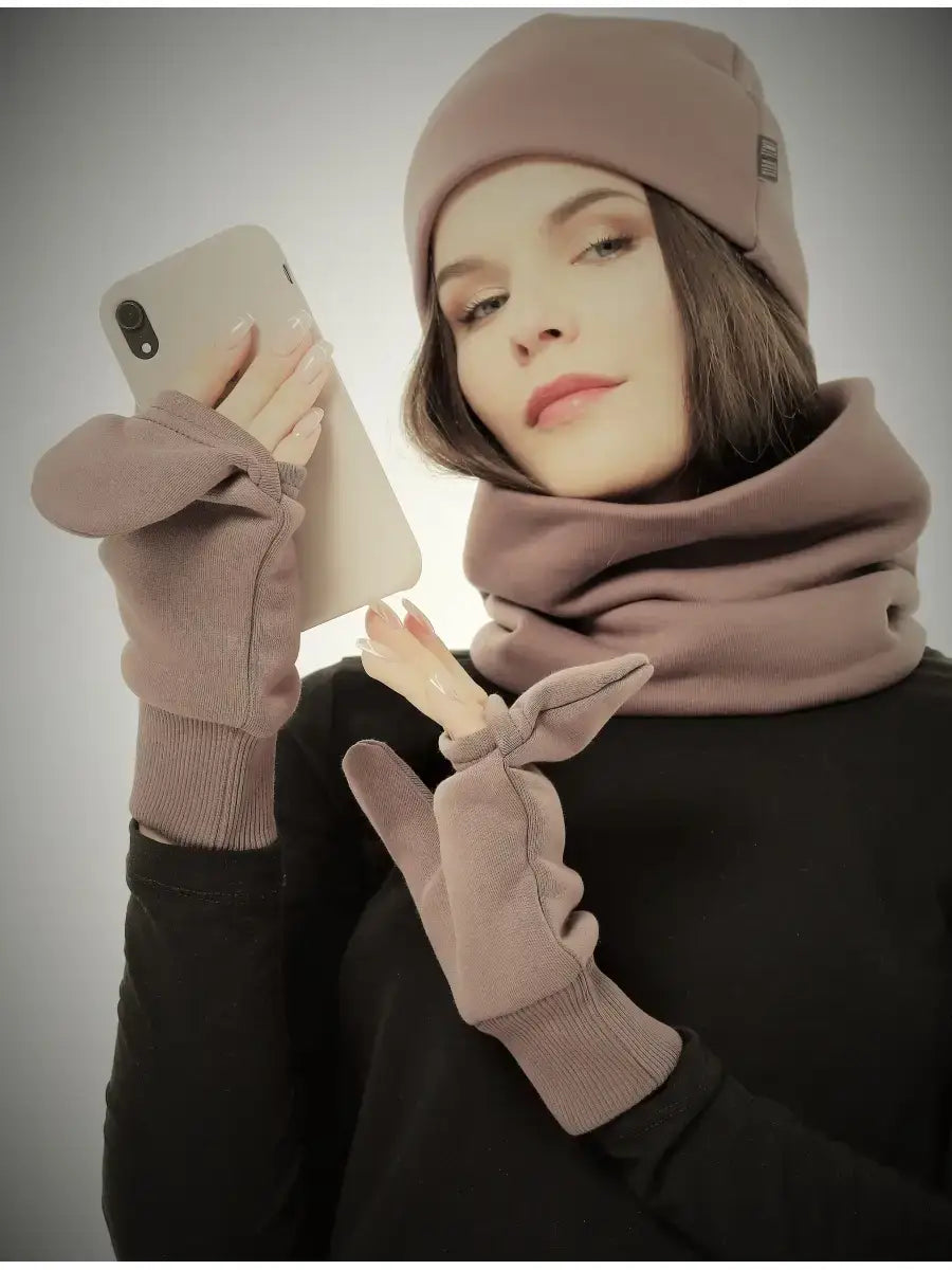 Mitaine Avec Capuchon Femme