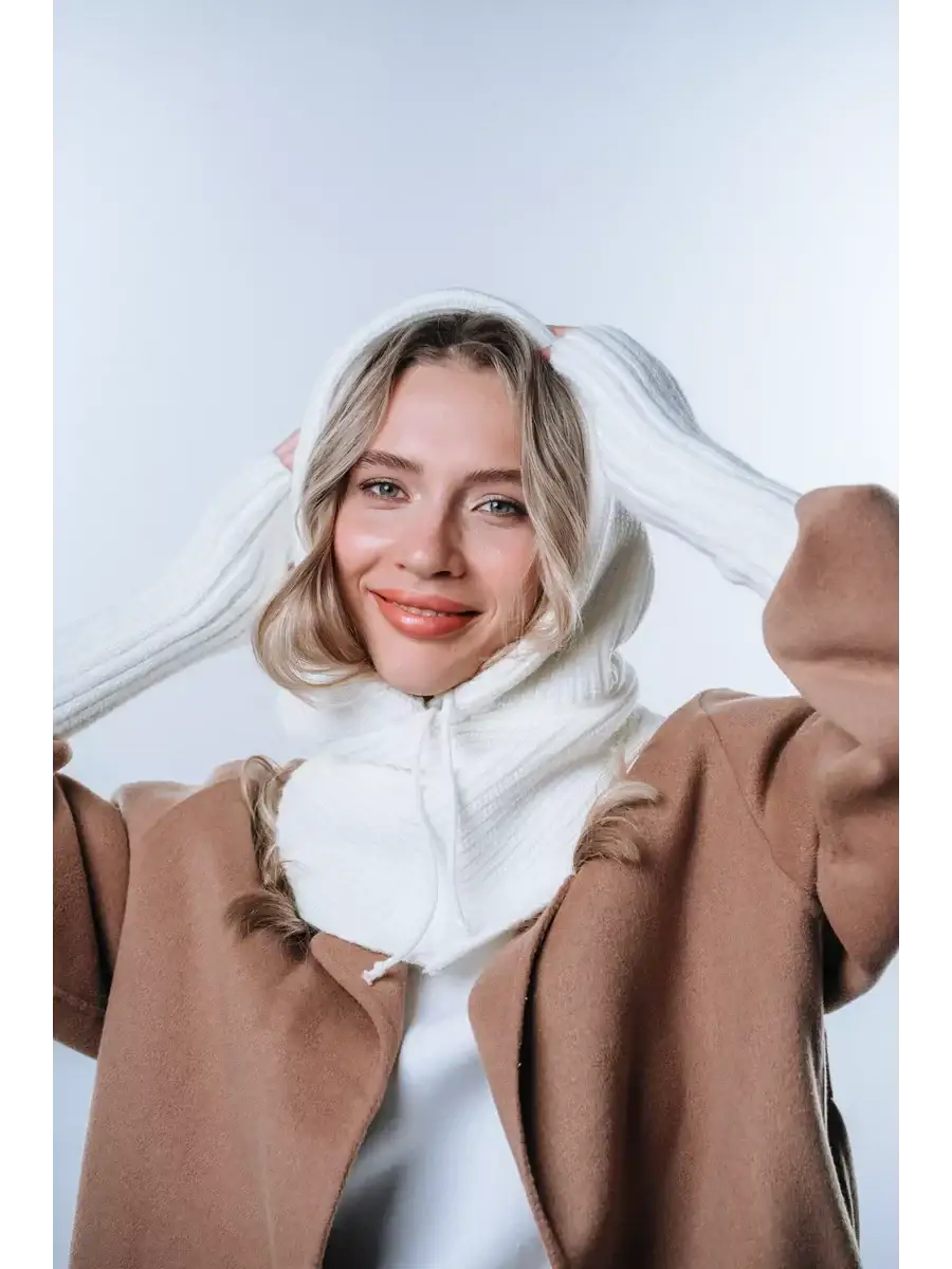 Mitaine Blanche En Laine Blanc / Taille Universelle