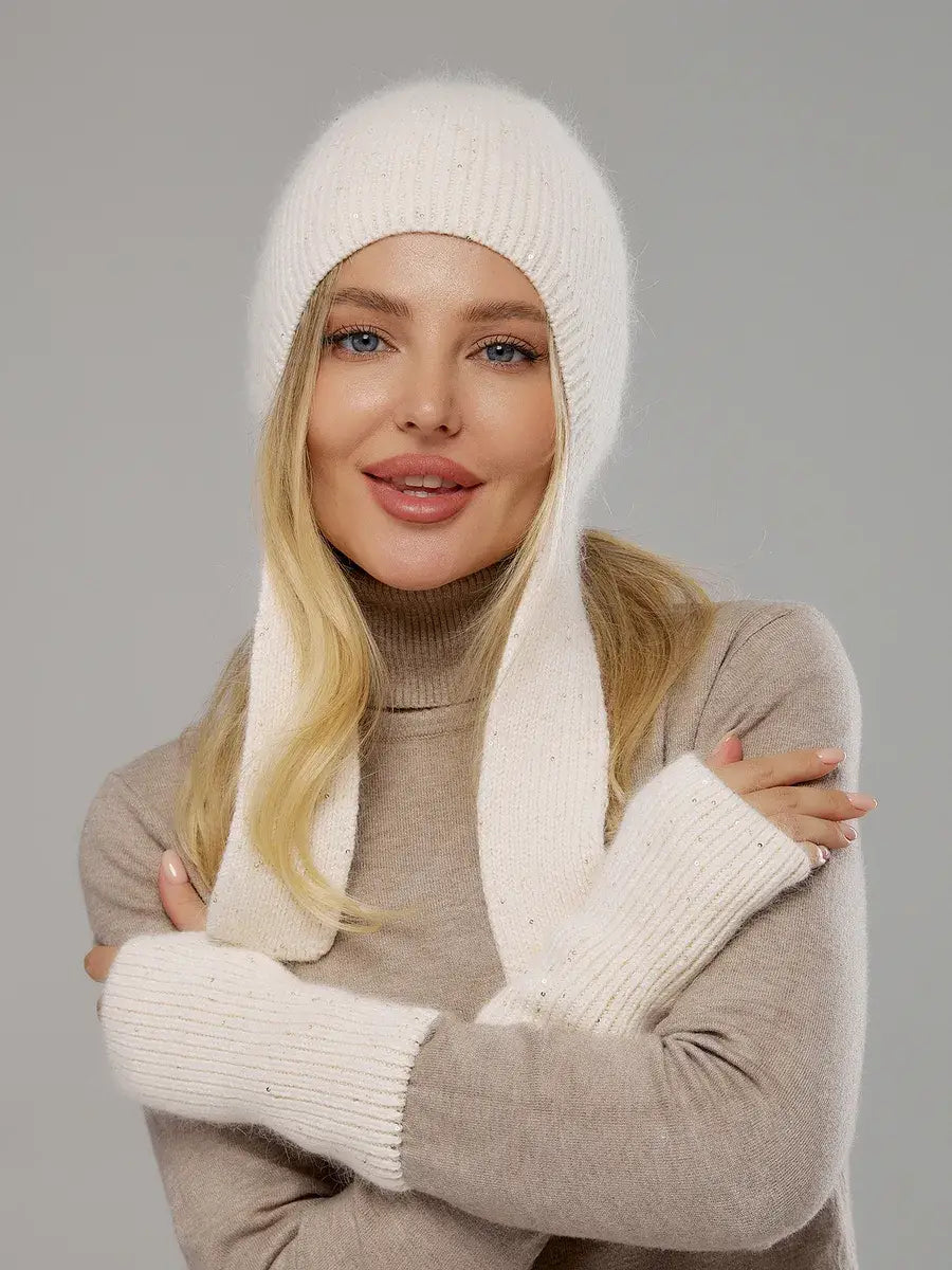 Mitaine Blanche Blanche / Taille Universelle