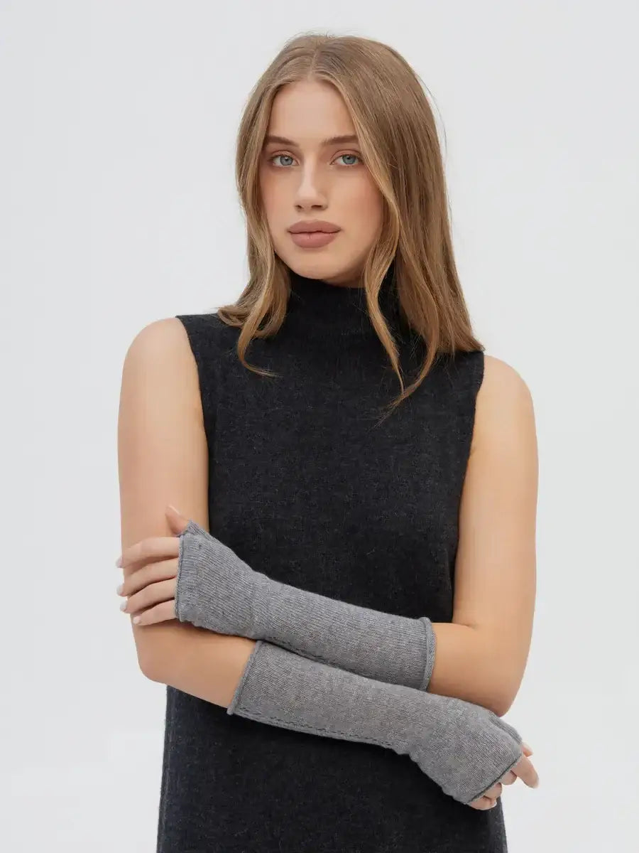 Mitaine Cachemire Grises gris / Taille Universelle
