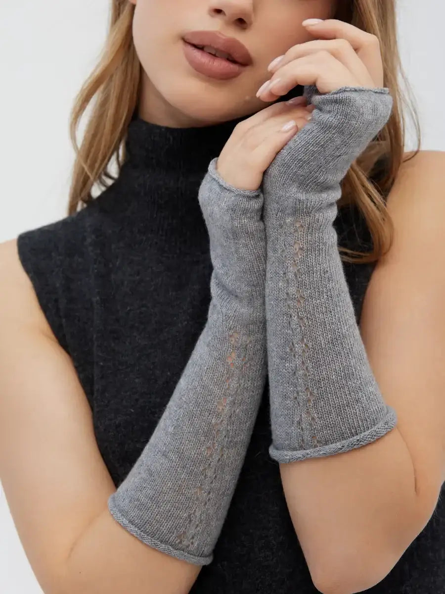 Mitaine Cachemire Grises gris / Taille Universelle