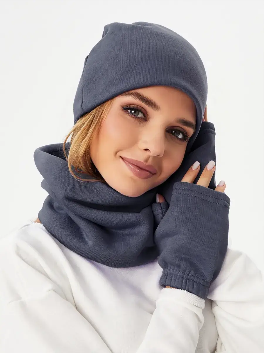 Mitaine Courte Gris foncé / Taille universelle