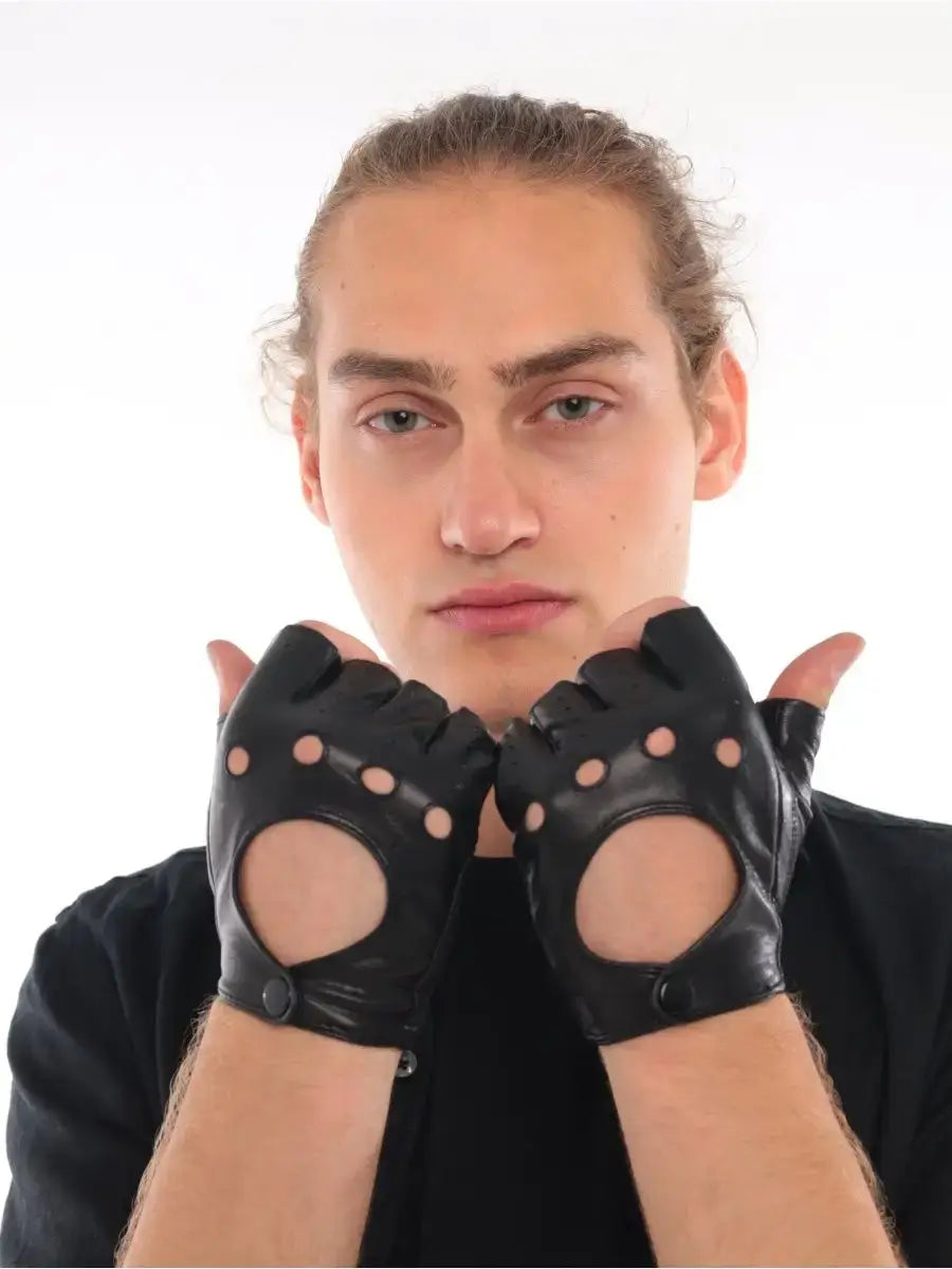 Mitaine Cuir Homme Noir / S