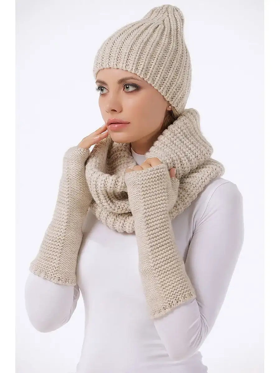 Mitaine Écru Écru / Taille Universelle