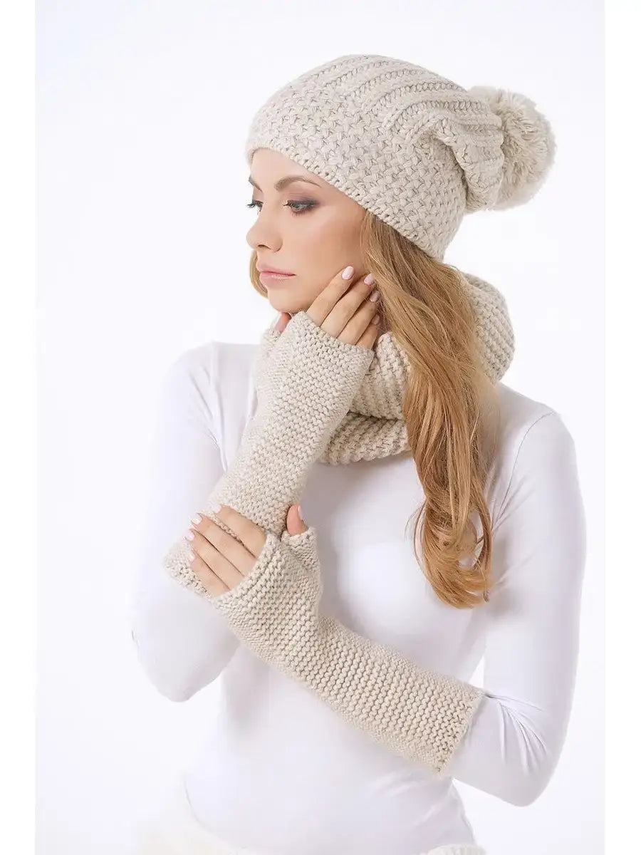 Mitaine Écru Écru / Taille Universelle