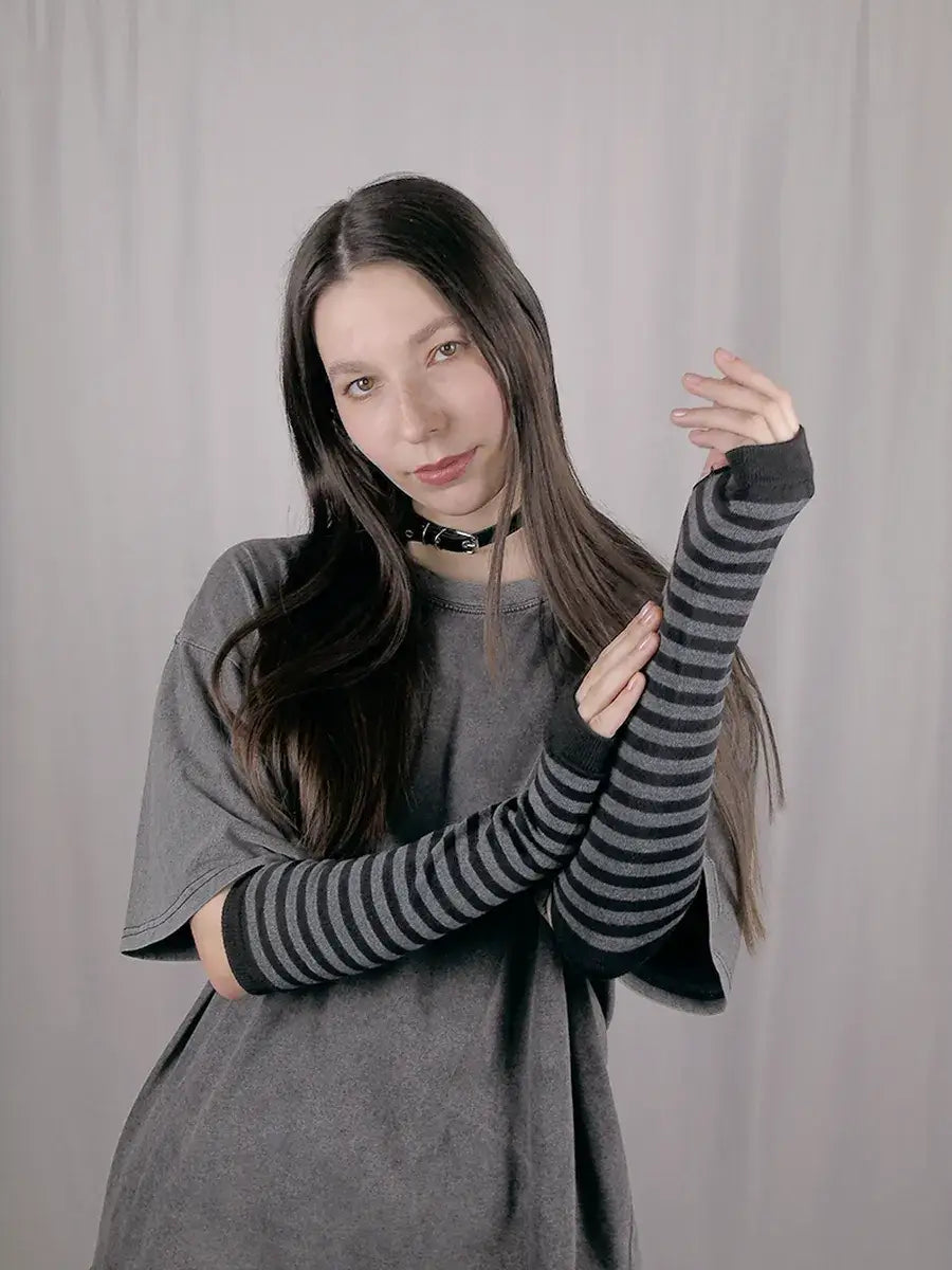 Mitaine Emo Gris noir / Taille Universelle