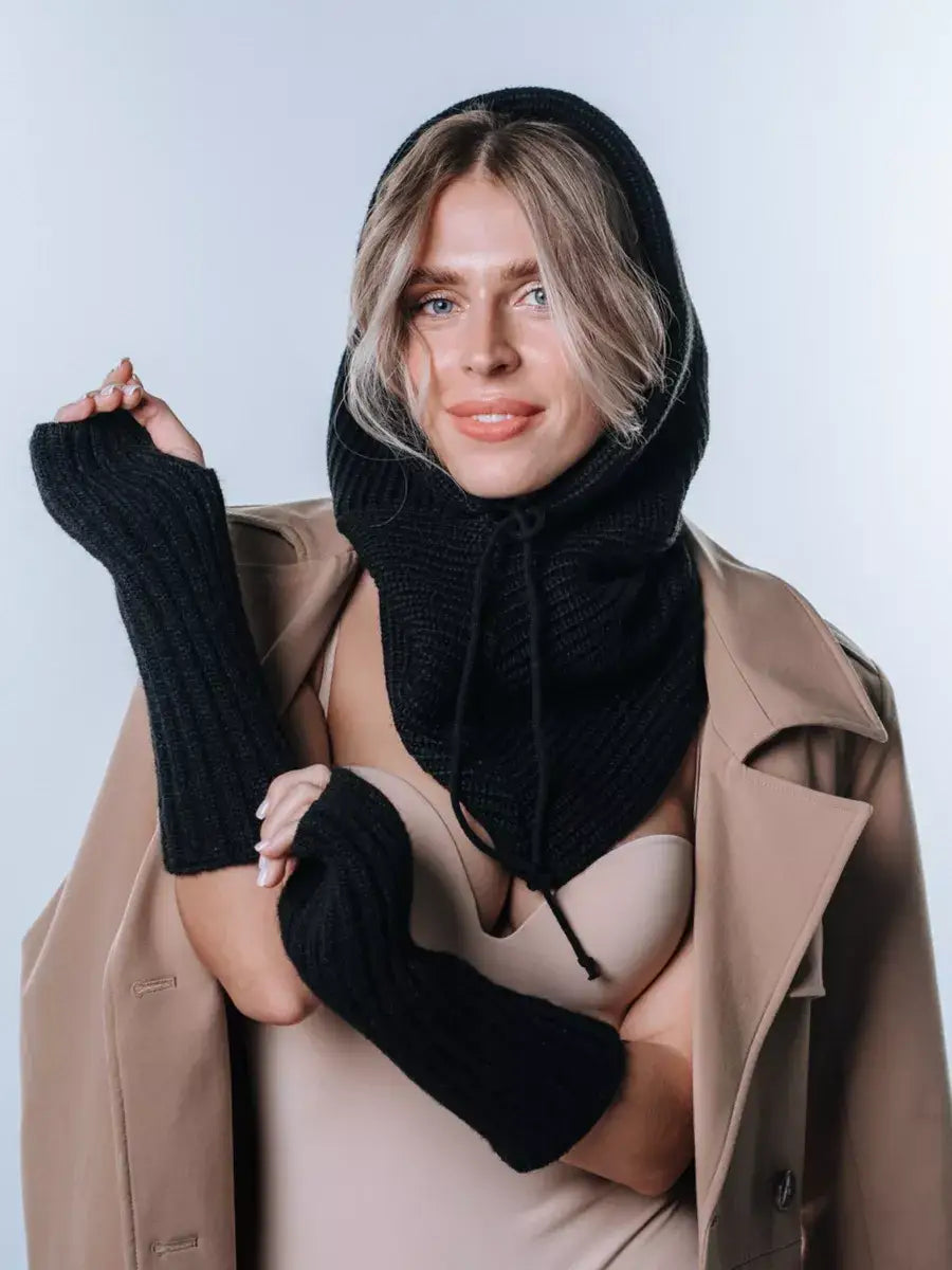 Mitaine En Laine Noir Noir / Taille Universelle