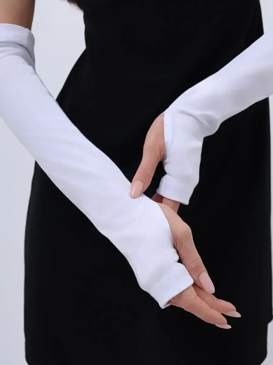 Mitaine Femme Coton Blanc / Taille universelle