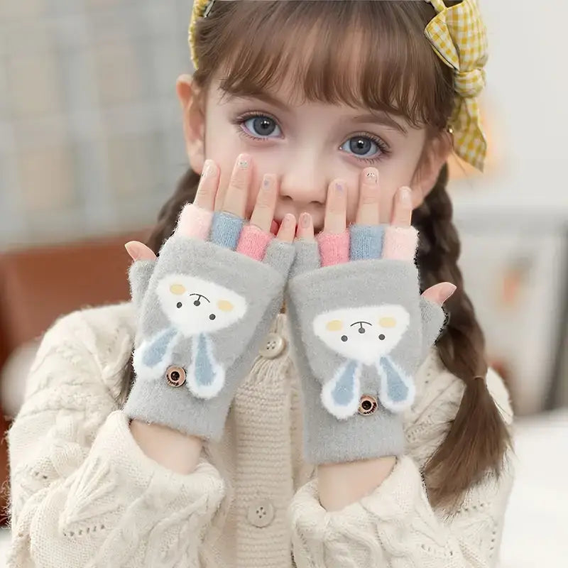 Mitaine Fille Gris / Taille Universelle
