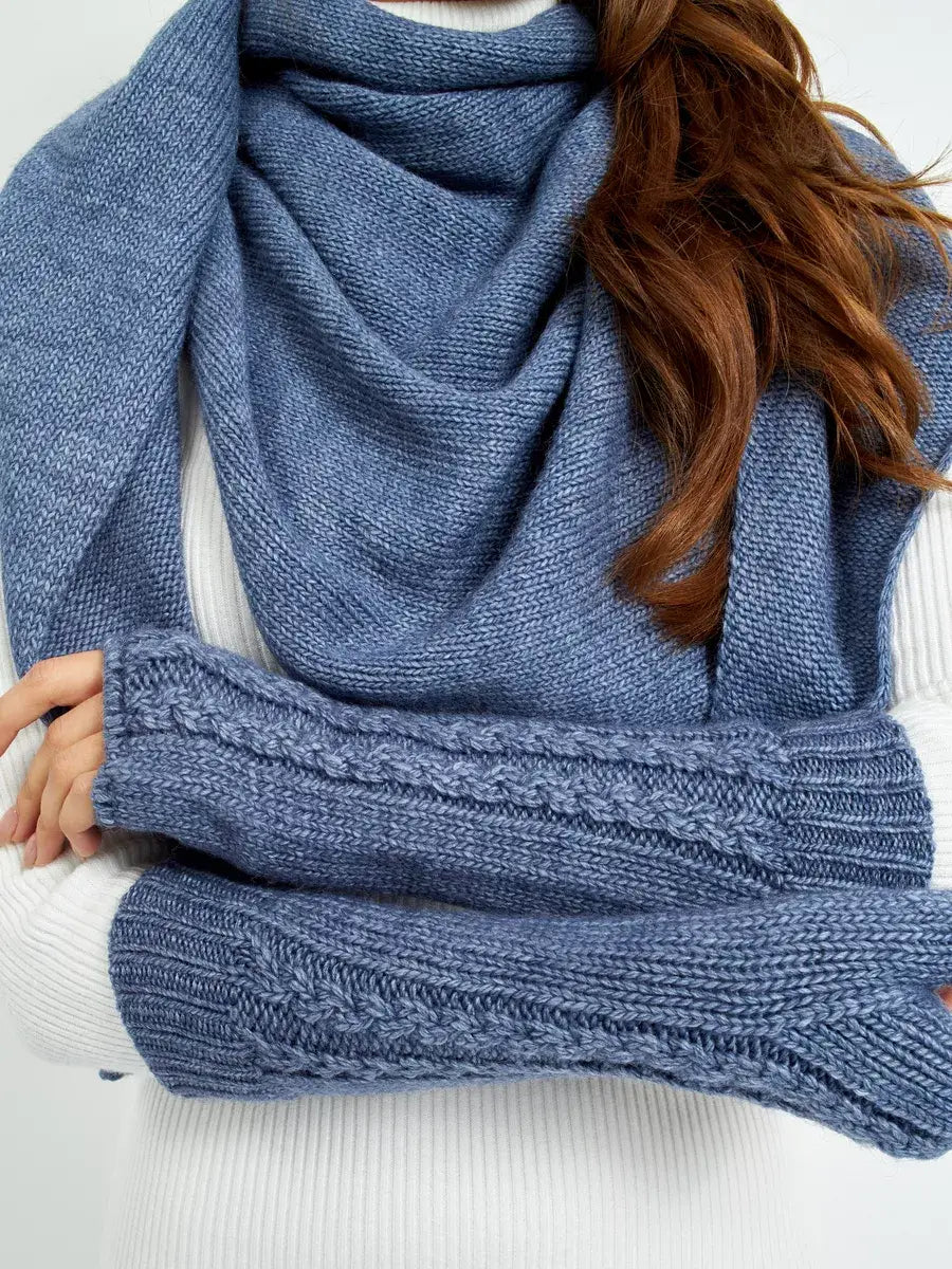 Mitaine Laine Femme Bleu / Taille Universelle