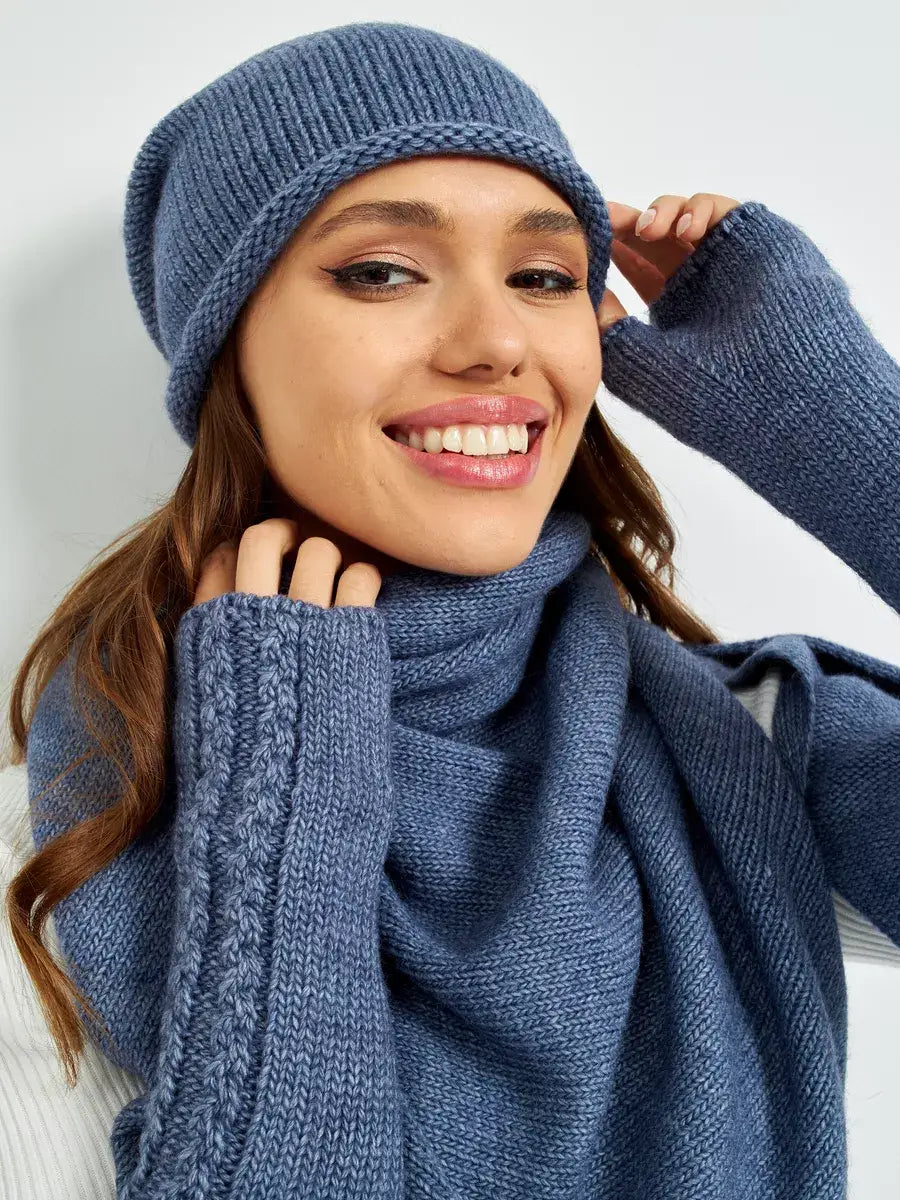 Mitaine Laine Femme Bleu / Taille Universelle
