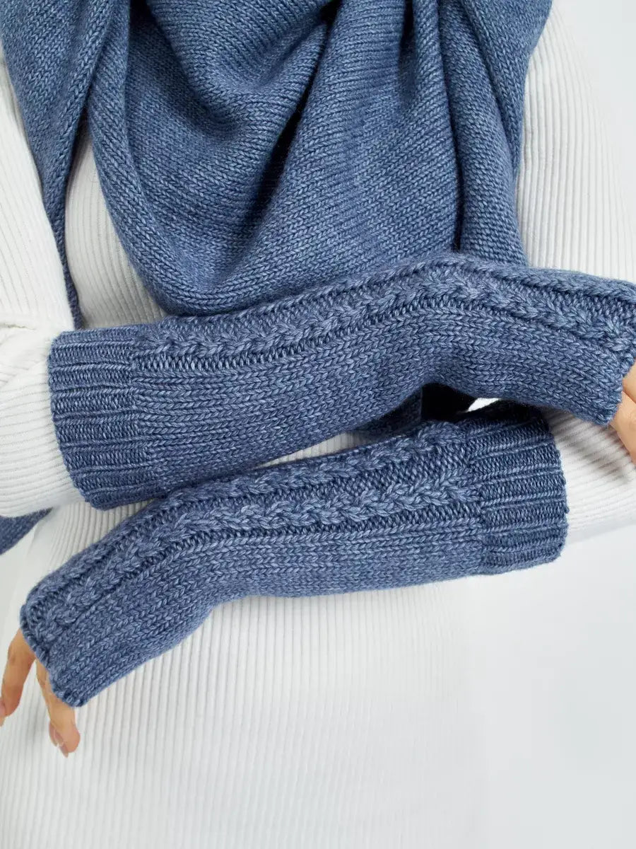 Mitaine Laine Femme Bleu / Taille Universelle