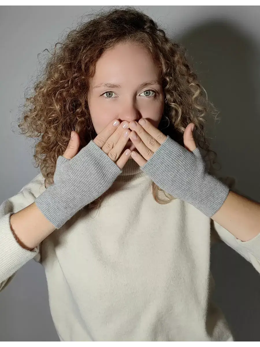 Mitaine Manchette Gris / Taille Universelle