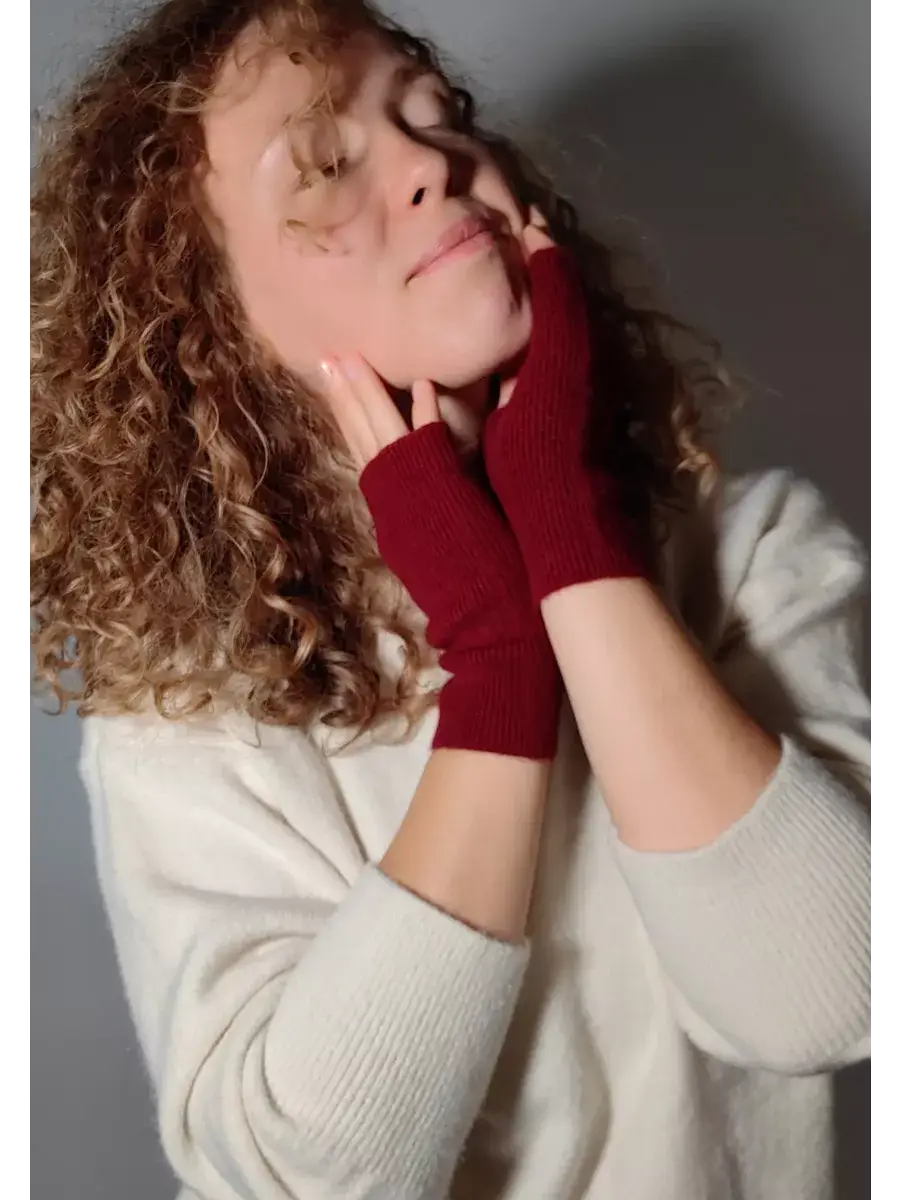 Mitaine Manchette Rouge / Taille Universelle