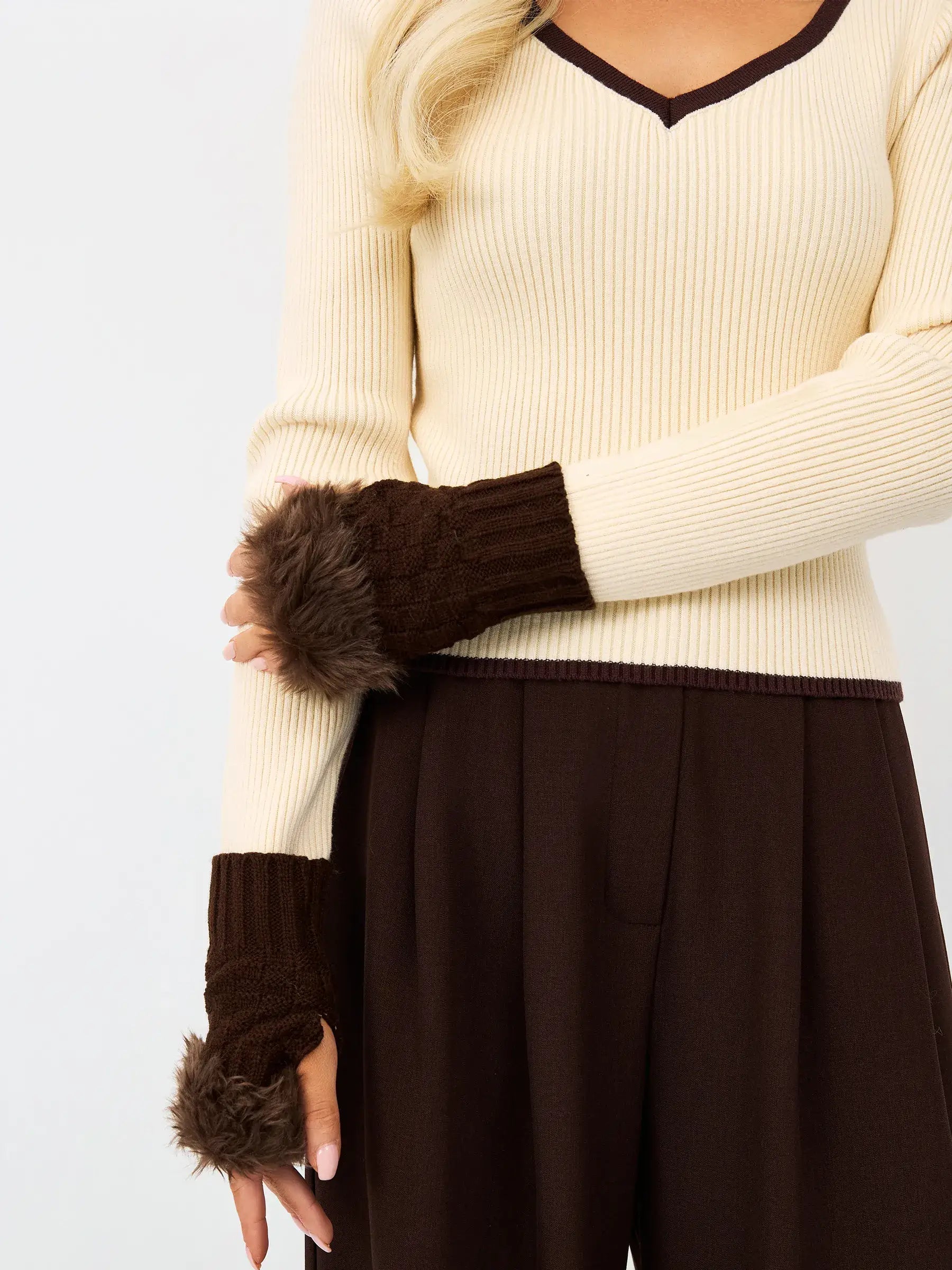 Mitaine Marron Marron / Taille Universelle