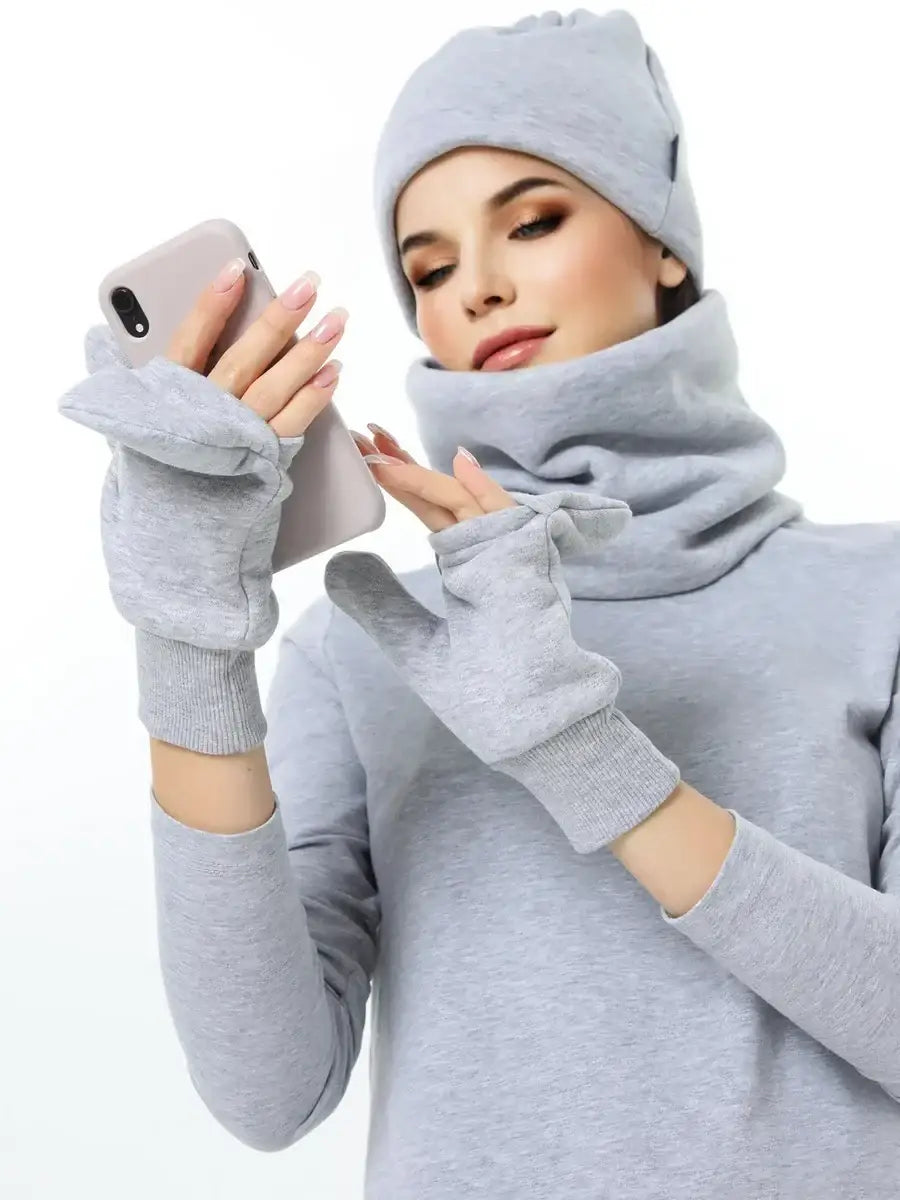 Mitaine Polaire Gris / Taille Universelle Gants Mitaines & Moufles Femme