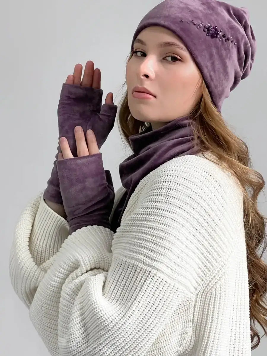Mitaine Violette Violet / Taille Universelle