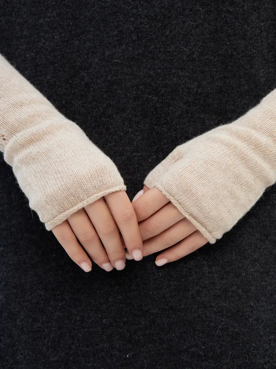 Mitaines Cachemire Beige beige / Taille universelle