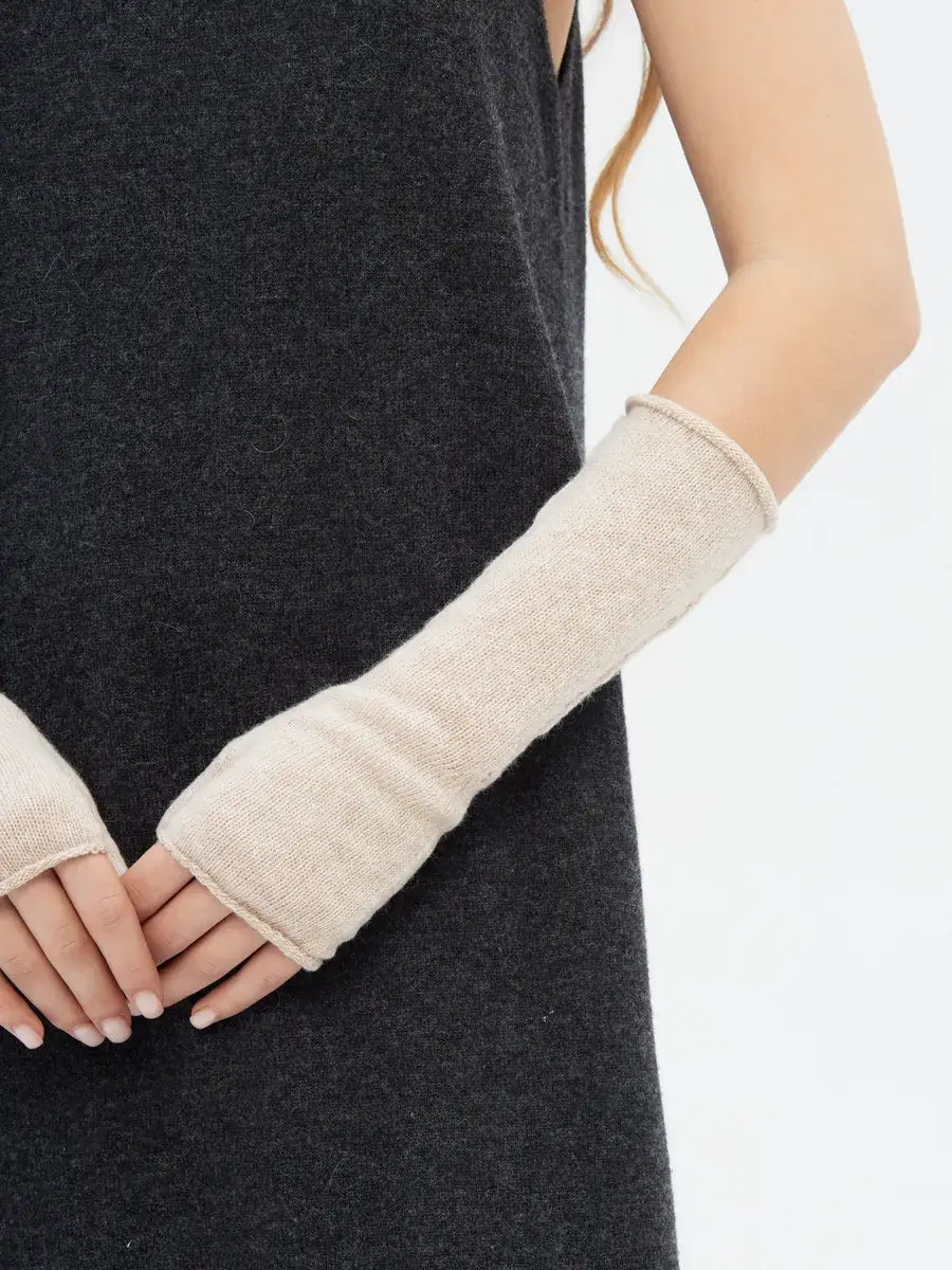 Mitaines Cachemire Beige beige / Taille universelle