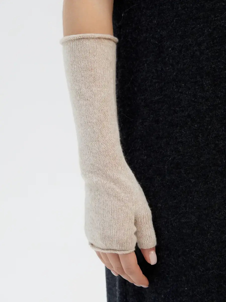 Mitaines Cachemire Beige beige / Taille universelle
