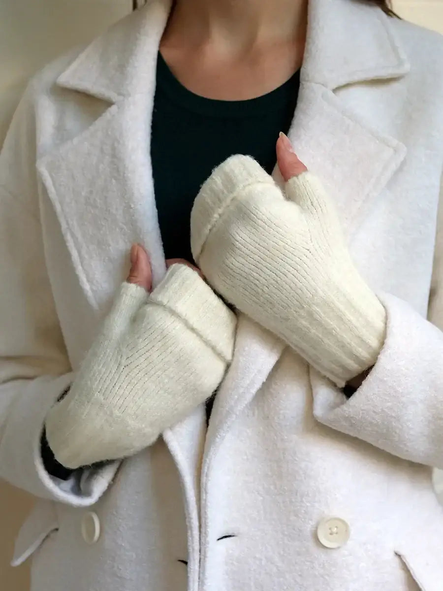 Mitaines Femme Chic Blanc / Taille Universelle