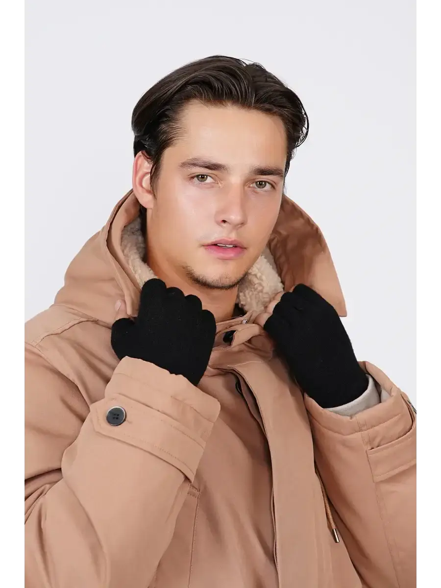 Mitaines Fines Homme Noir / Taille Universelle