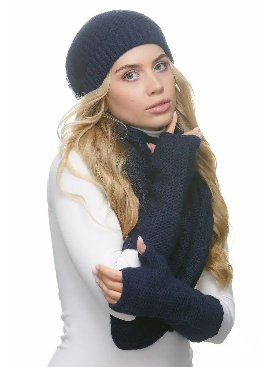 Mitaines Paris Bleu Marine / Taille Universelle